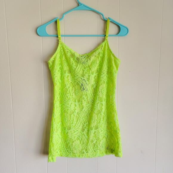 Wet Seal Y2K Neon Green Lace Camisole - Picture 2 of 3